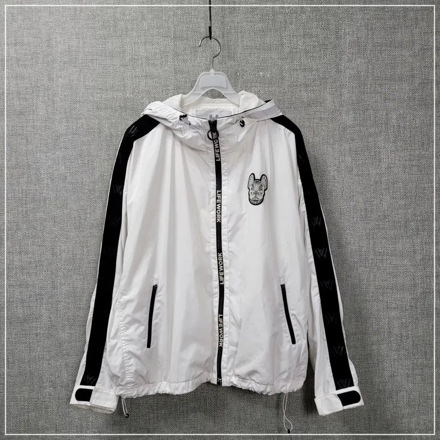 [BUNJANG] Life Work Hooded Windbreaker - Women's Free Size / 2457. 라이프워크 후드 바람막이 여성F