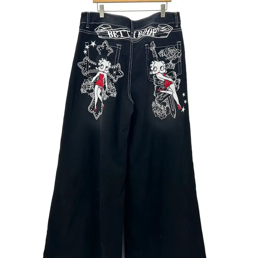 [BUNJANG] Betty Boop Punk Printing Wide Pants / [BETTY BOOP] 베티붑 펑크 프린팅 와이드 팬츠