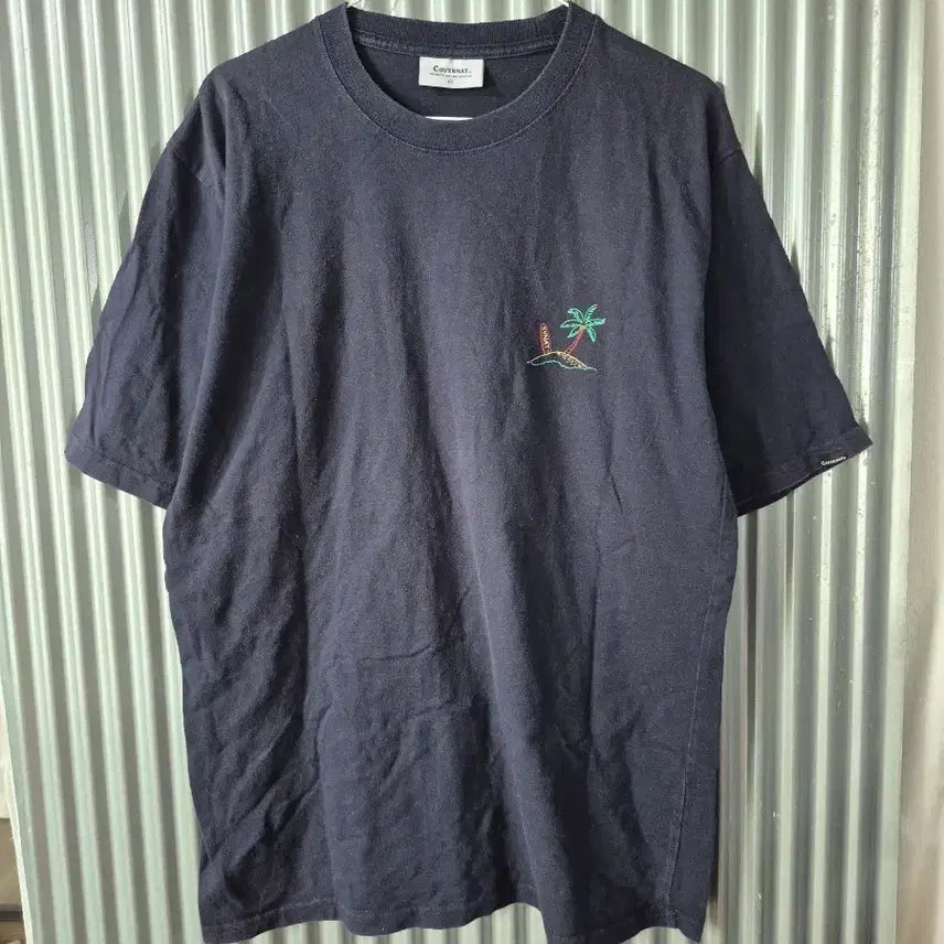 [BUNJANG] Covernat Navy Short Sleeve T-Shirt L / L 커버낫 반팔 티셔츠 네이비