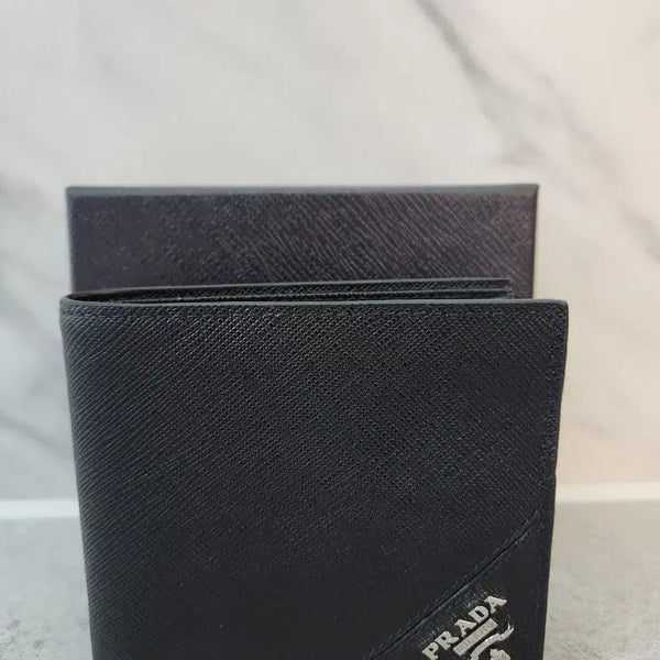 [BUNJANG] Prada Men's Saffiano Wallet Black / [S급/당일배송] 프라다 남성 사피아노 반지갑 블랙
