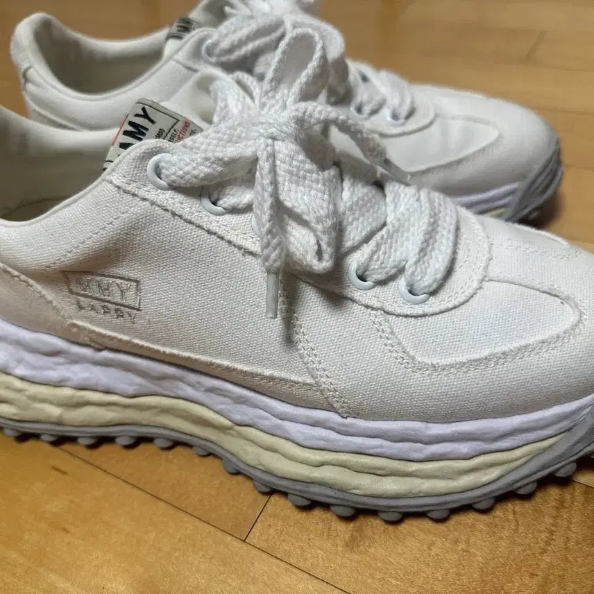 [BUNJANG] Mihara Yasuhiro Larry White Canvas Sneakers Size 44 / [44] 미하라 야스히로 래리 화이트