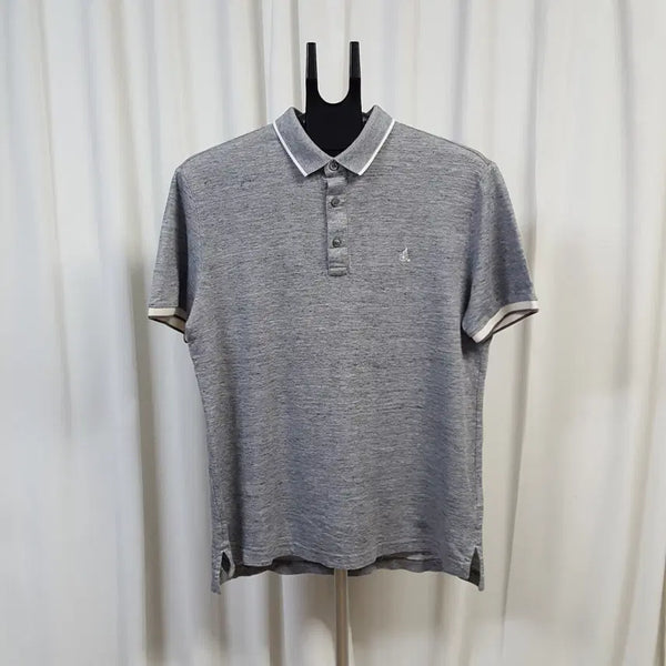 [BUNJANG] Beanpole Men's Collar Short Sleeve T-shirt Grey 110 / 빈폴 남성 카라 반팔 티셔츠 그레이 110 오일장 0331