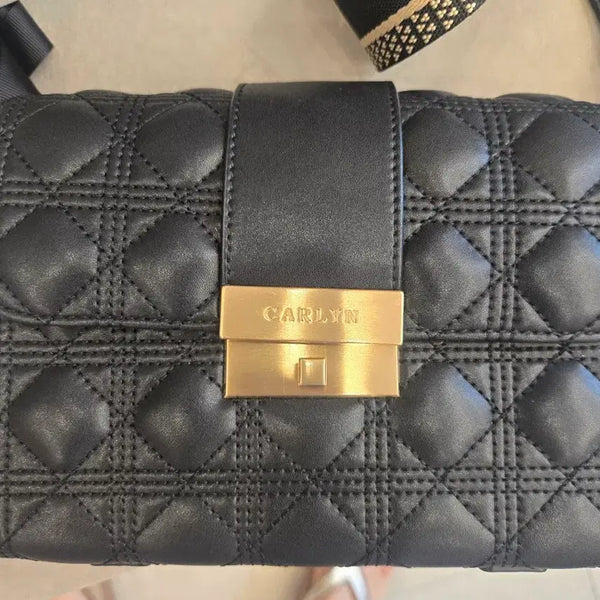 [BUNJANG] Carlyn Quilted Crossbody Bag Black / 칼린 퀼팅 크로스백 블랙