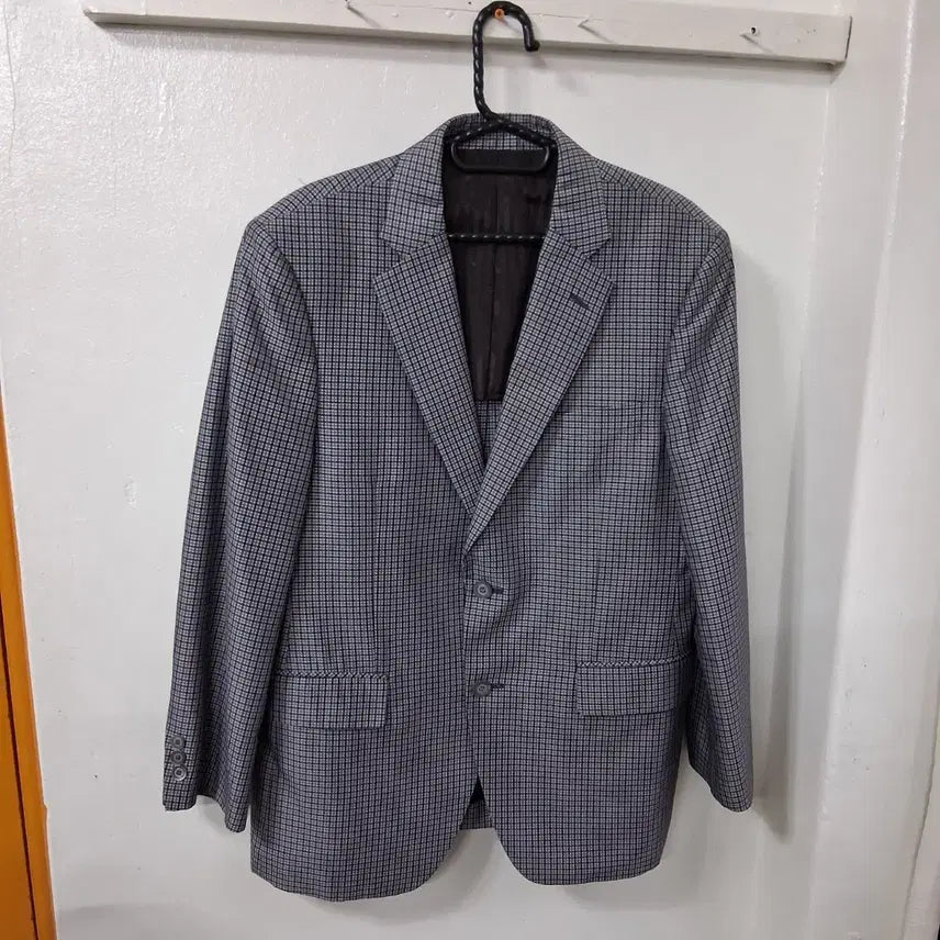 [BUNJANG] Town & Country Men's Silk Collection Check Pattern Suit Jacket / 타운젠트 남성95 수트