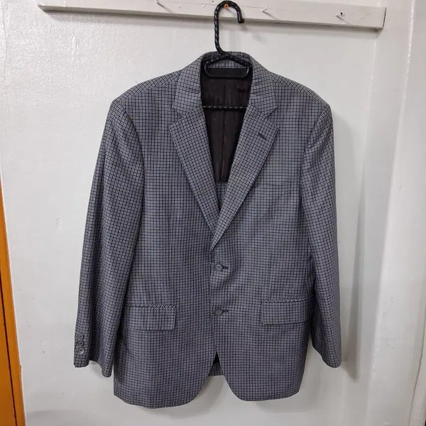 [BUNJANG] Town & Country Men's Silk Collection Check Pattern Suit Jacket / 타운젠트 남성95 수트