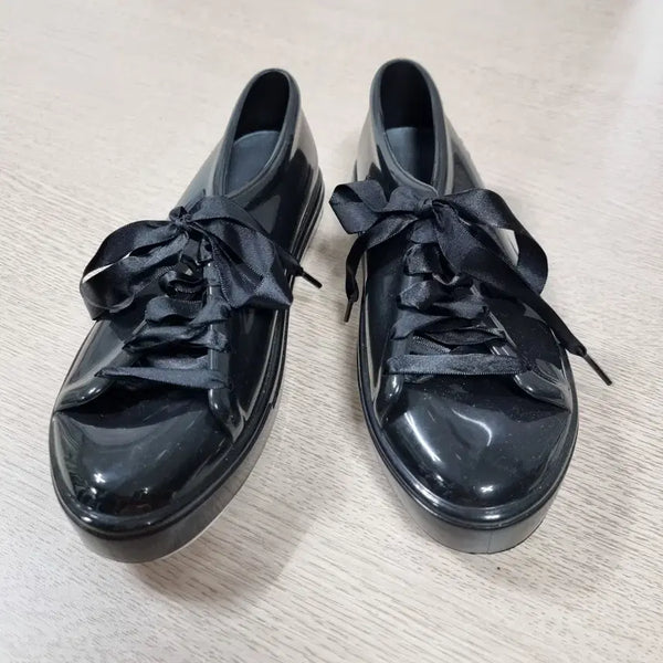[BUNJANG] Melissa x Mickey Mouse Ribbon Detail Rain Shoes - Women's 245mm / 멜리사X미키마우스 레인슈즈 여자245mmㅡ0413ㅇㅇ