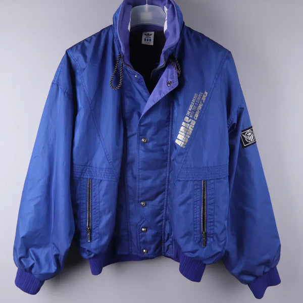 [BUNJANG] Adidas 00s Old School Bomber Windbreaker Jacket Blue (Size 95-100) / 00s 아디다스 올드스쿨 봄버 윈드브레이커 자켓 블루 (95-100)