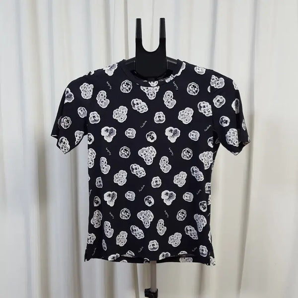 [BUNJANG] Phantom Women's Functional Flower Pattern Short Sleeve T-Shirt Size 95 / 팬텀 여성 골프 기능성 플라워 패턴 반팔 티셔츠 95 오일장 0331