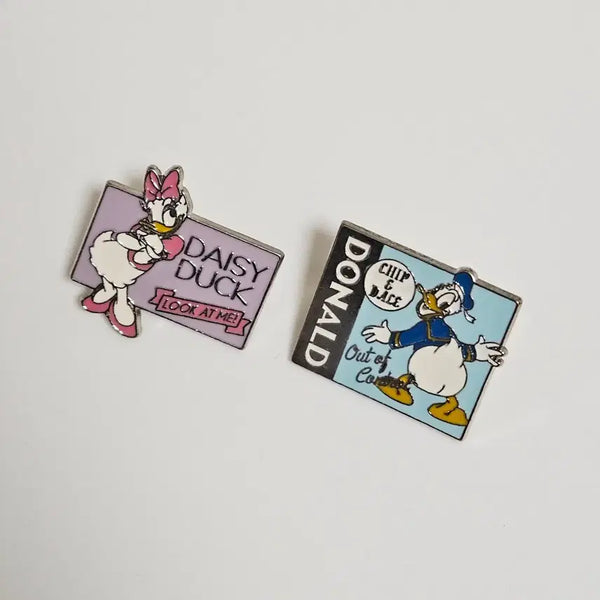 [BUNJANG] Disney Authentic Donald Duck & Daisy Duck Badge Set / 디즈니 정품 도날드 덕 데이지 덕 뱃지 세트