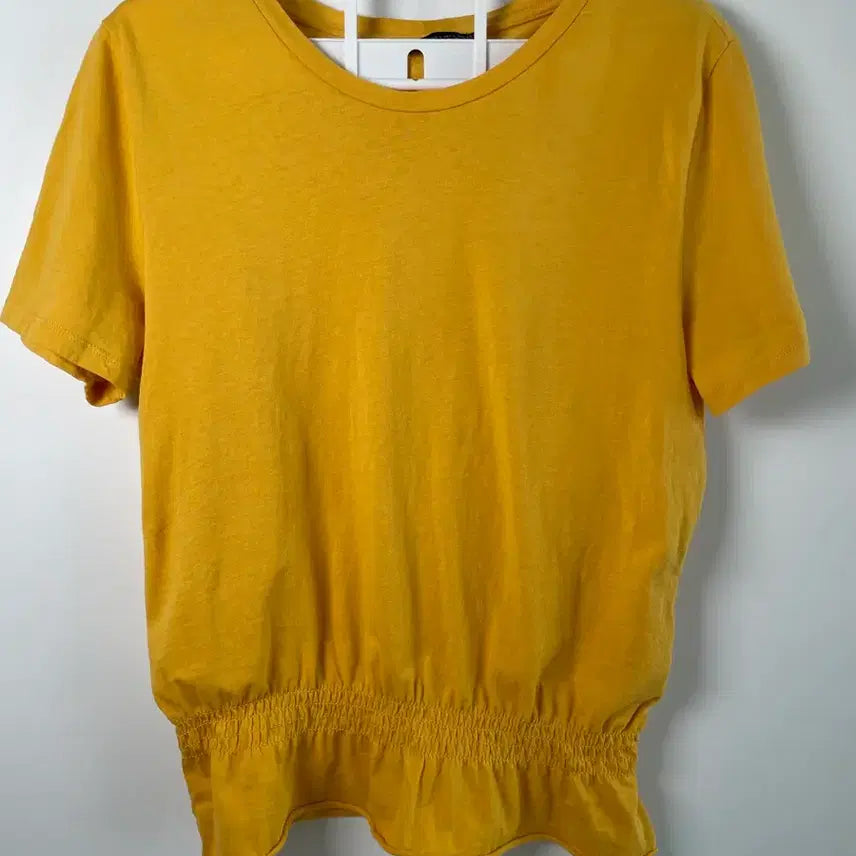 [BUNJANG] ZARA Shirring Hem Short Sleeve T-Shirt / 자라 밑단 셔링 반팔 티셔츠 (66-70)