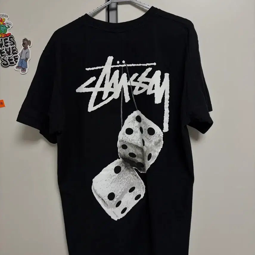 [BUNJANG] Stussy Fuzzy Dice T-Shirt Black / 스투시 반팔티 퍼지 다이스