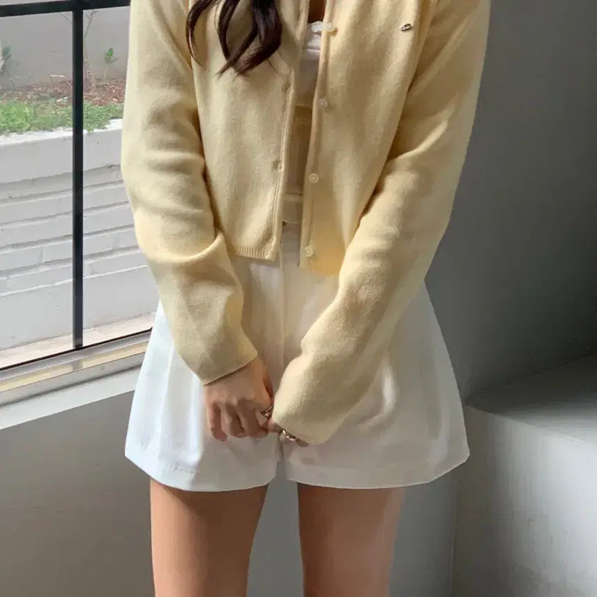 [BUNJANG] Pendant Cardigan Yellow / 펜던트 가디건 옐로우
