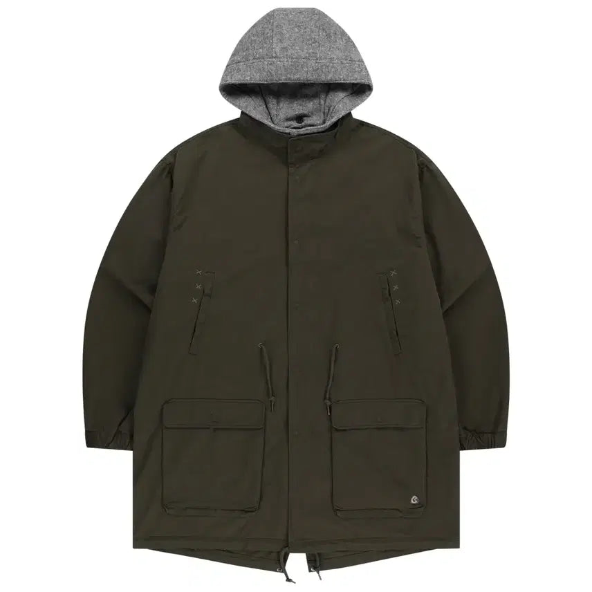 [BUNJANG] KOSEIO Military Field Jacket Mud Khaki / 코이세이오 밀리터리 야상 자켓 머드 카키