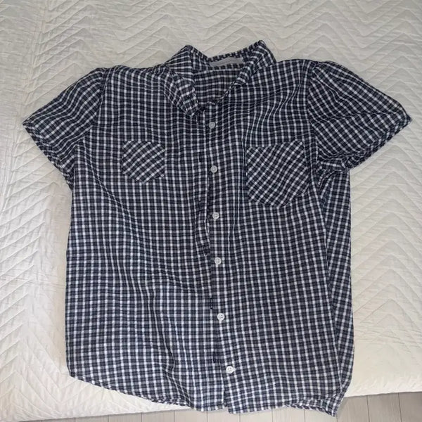 [BUNJANG] Checkered Short Sleeve Shirt / 체크셔츠