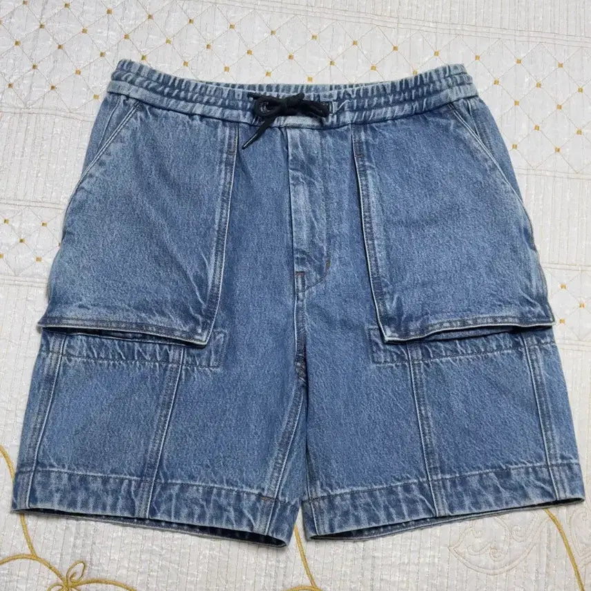 [BUNJANG] JUUN.J Washed Denim Cargo Shorts / juun.j 샘플 카고 워싱 데님 반바지
