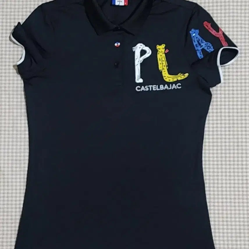 [BUNJANG] Castelbajac Women's Functional Polyester Golf T-Shirt Black / 까스텔바작 여성골프티셔츠 85