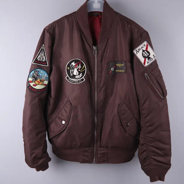 [BUNJANG] MA-1 Flight Jacket Brown (L) / 와펜(패치) MA-1 플라이트 자켓(항공점퍼) 브라운 (L)