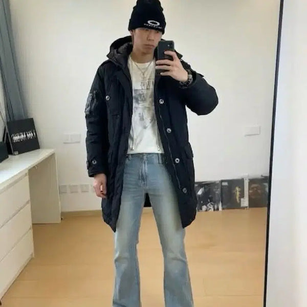 [BUNJANG] Polo Ralph Lauren Multi-Pocket Hooded Long Puffer Jacket / 폴로 랄프로렌 멀티포켓 후드 롱 패딩