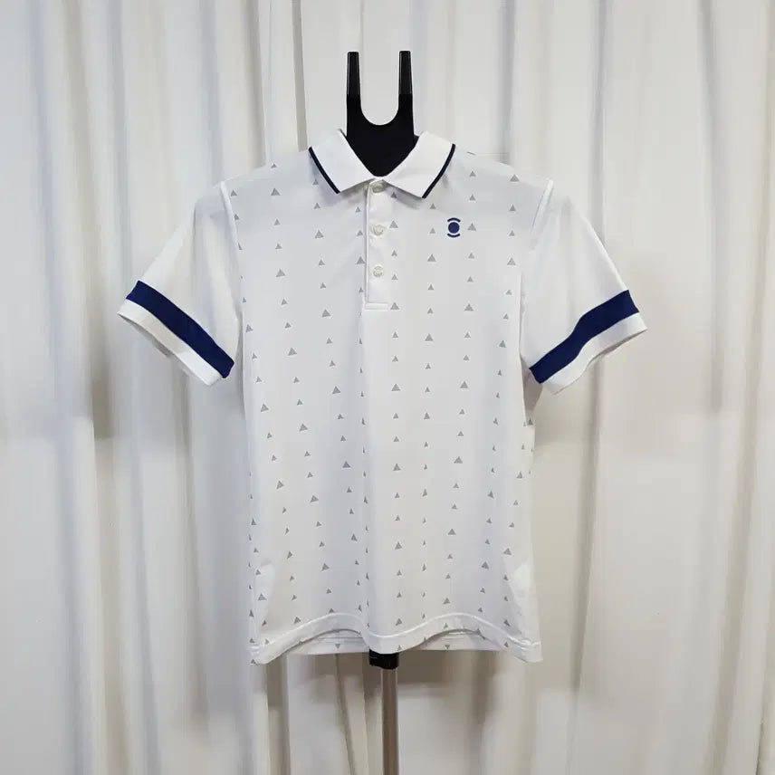 [BUNJANG] Wide Angle Men's Golf Performance Pattern Short Sleeve Polo T-Shirt Size 95 / 와이드앵글 남성 골프 기능성 패턴 카라 반팔 티셔츠 95 오일장 0331