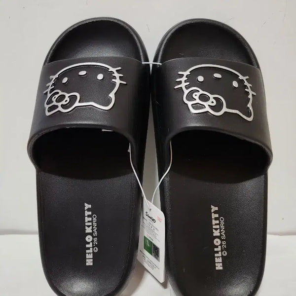[BUNJANG] Hello Kitty Black Slippers / 헬로키티 슬리퍼 블랙