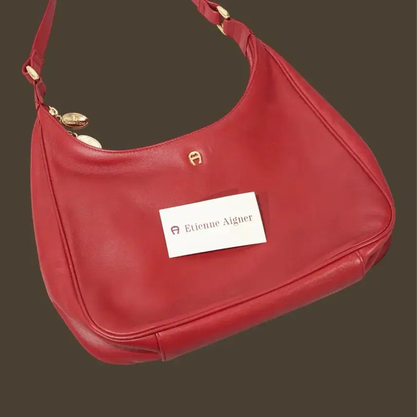 [BUNJANG] Aigner 90s Maroon Leather Shoulder Bag / Aigner 90s 마룬 레더 백