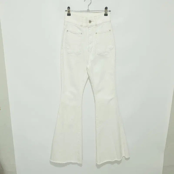 [BUNJANG] High-Waist Hip Pad Bootcut Denim Pants M / 아웃 포켓 하이웨스트 골반 패드 부츠컷 데님 팬츠 M_M2890