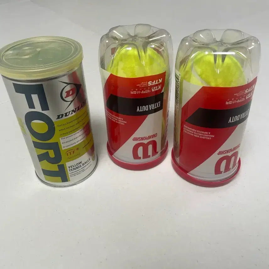 [BUNJANG] Wilson & Dunlop Tennis Balls (3 Cans) / 윌슨 테니스공 2통 던롭 테니스공 1통 새상품