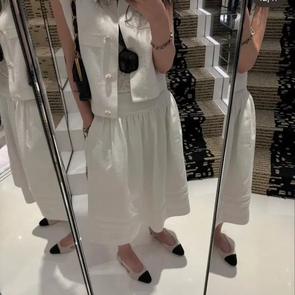 [BUNJANG] Museera White Tweed Set / museera 에 화이트 트위드세트