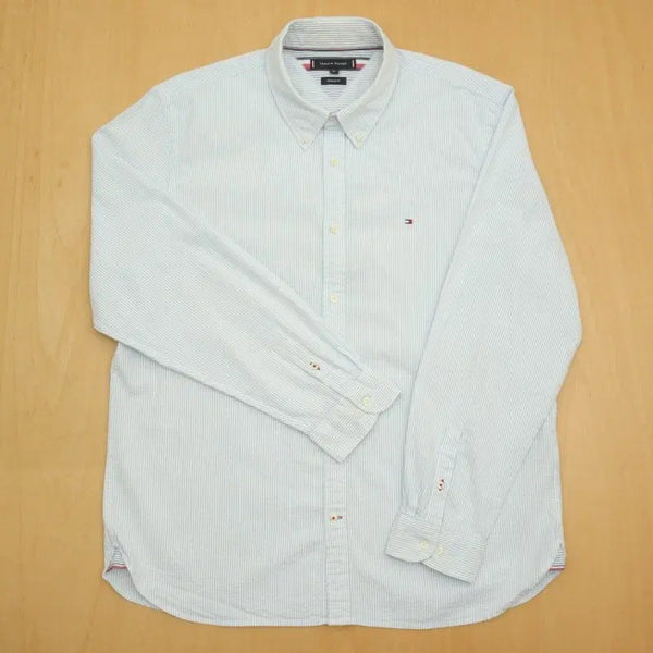 [BUNJANG] Tommy Hilfiger Seersucker Shirt 105 T-1629 / 타미힐피거 시어서커 셔츠 105 남방 T-1629