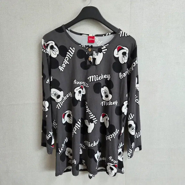 [BUNJANG] Disney Mickey Mouse Long Sleeve Pajamas / 디즈니 여자 미키마우스 긴팔티 실내복 F JJ3382