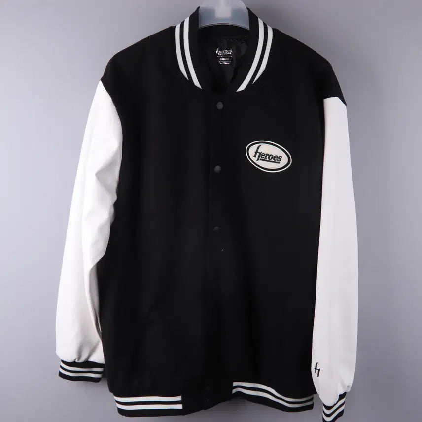 [BUNJANG] Kiwoom Heroes Stadium Varsity Jumper Black (2XL) / 키움 히어로즈 스타디움 바시티 점퍼 블랙 (2XL)