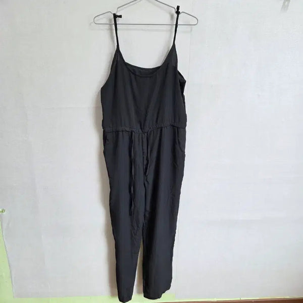 [BUNJANG] Women's Strap Sleeveless Jumpsuit Black F / 여성 끈 나시 민소매 점프수트 블랙 F JJ3383
