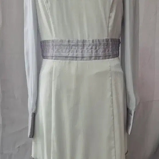 [BUNJANG] Silk Pleated Long Dress / 실크 플리츠 롱 원피스 55