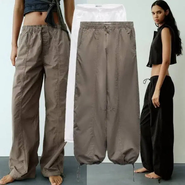 [BUNJANG] Zara Parachute Pants Khaki / 자라 파라슈트바지 카키