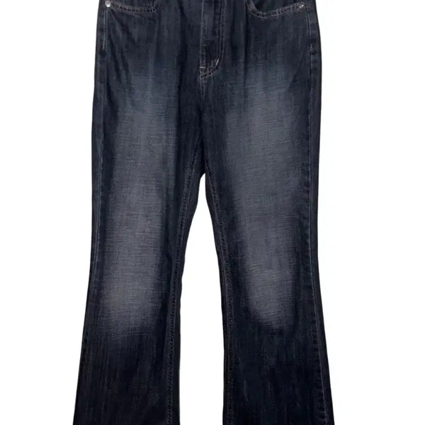 [BUNJANG] Vintage Washed Semi Bootcut Denim Pants / 빈티지 워싱 세미 부츠컷 팬츠 데님