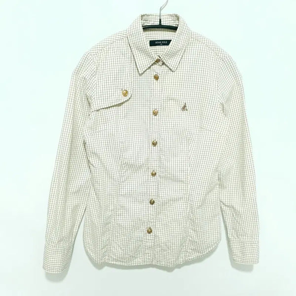 [BUNJANG] Beanpole Ladies Printed Check Slim Shirt M3099 / 빈폴 레이디스 프린팅 체크 슬림 셔츠 90_M3099