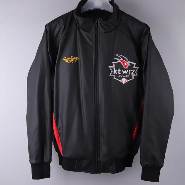 [BUNJANG] KT Wiz Rawlings Baseball Jacket Black / KT 위즈 롤링스 야구 점퍼 자켓 블랙 (100)