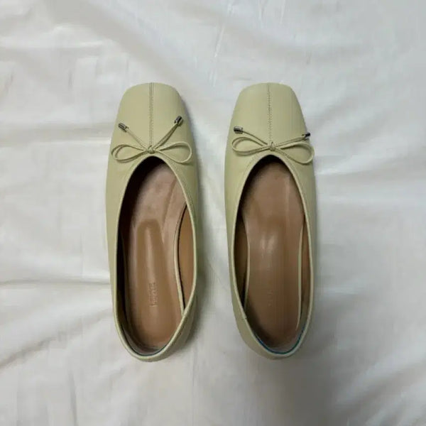 [BUNJANG] Lehe Elysee Cuvée Leather Flat Shoes Size 245 / 르헤 엘리슈 뀌베 플랫슈즈 245