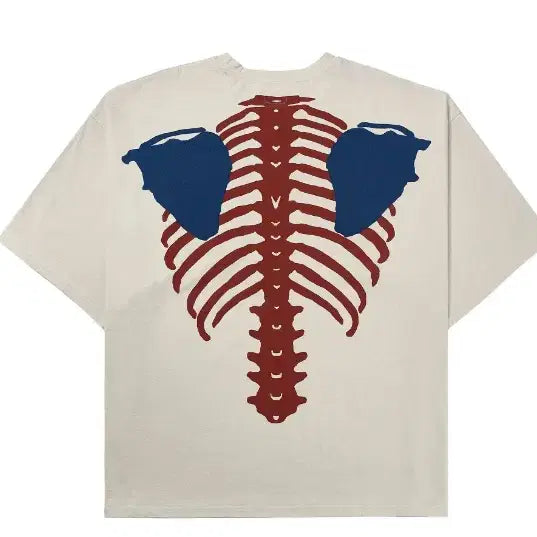 [BUNJANG] Kapital Cotton Seating Two-Tone Big Pocket Bone T-Shirt Tricolor Size 3 / 캐피탈 코튼 시팅 투톤 빅 포켓 본 티셔츠 트리컬러 3사이즈 새상품
