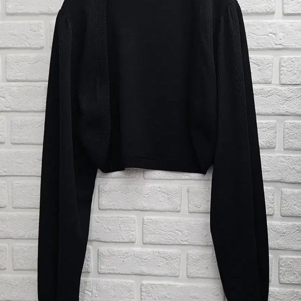[BUNJANG] Crochet Bolero Cardigan Black / A4929  크로쉐 블랙 볼레로