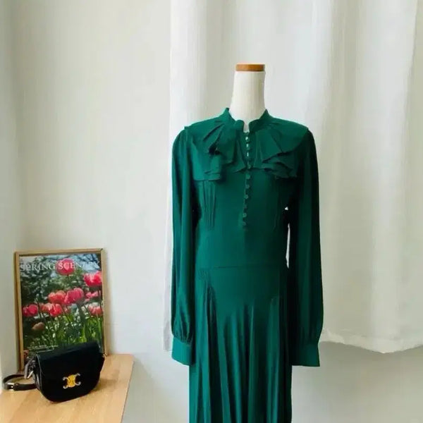 [BUNJANG] N21 Deep Green Long Dress / [새상품]이탈리아 N도21 딥그린 롱원피스 M-L