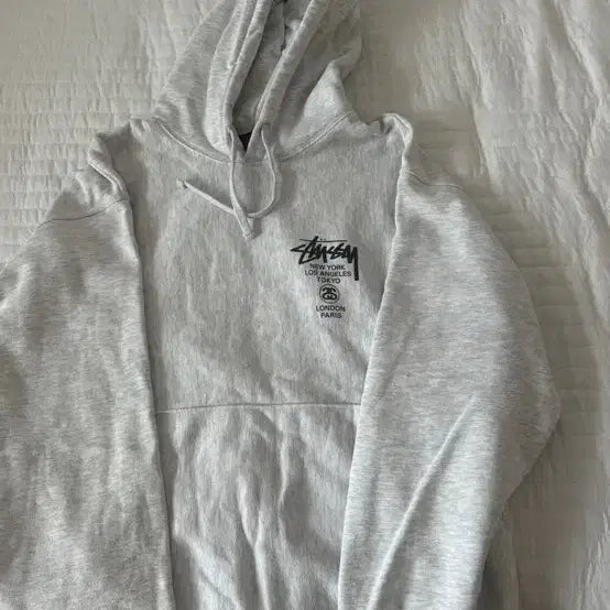 [BUNJANG] Stussy World Tour Hoodie Ash Grey (L) / 스투시 월드투어 후디 L사이즈
