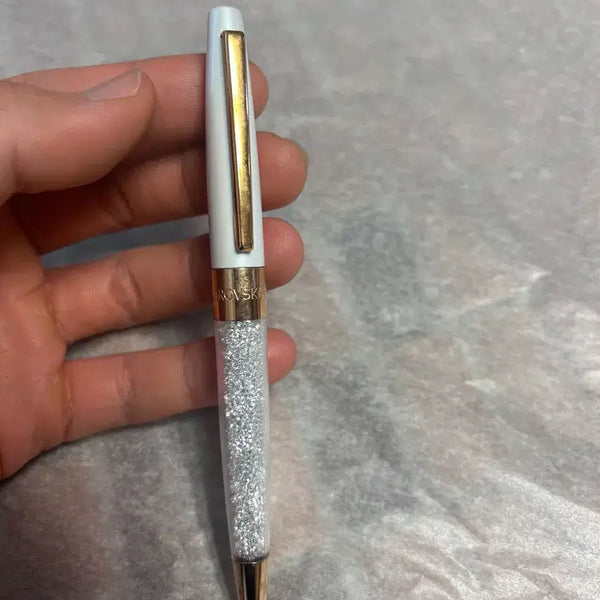 [BUNJANG] Swarovski Crystalline Ballpoint Pen (White & Rose Gold) / [정품/최상급] 스왈로브스키 크리스탈린 볼펜 (화이트 & 로즈골드)