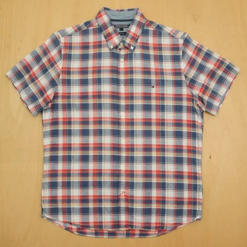 [BUNJANG] Tommy Hilfiger Short Sleeve Shirt Size 100 (T-1632) / 타미힐피거 반팔 셔츠 100 남방 T-1632