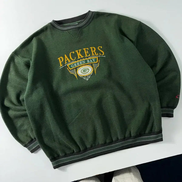 [BUNJANG] Vintage Green Bay Packers 00s Embroidered Sweatshirt XXL / Vintage  그린베이 패커스 00,s 자수 맨투맨