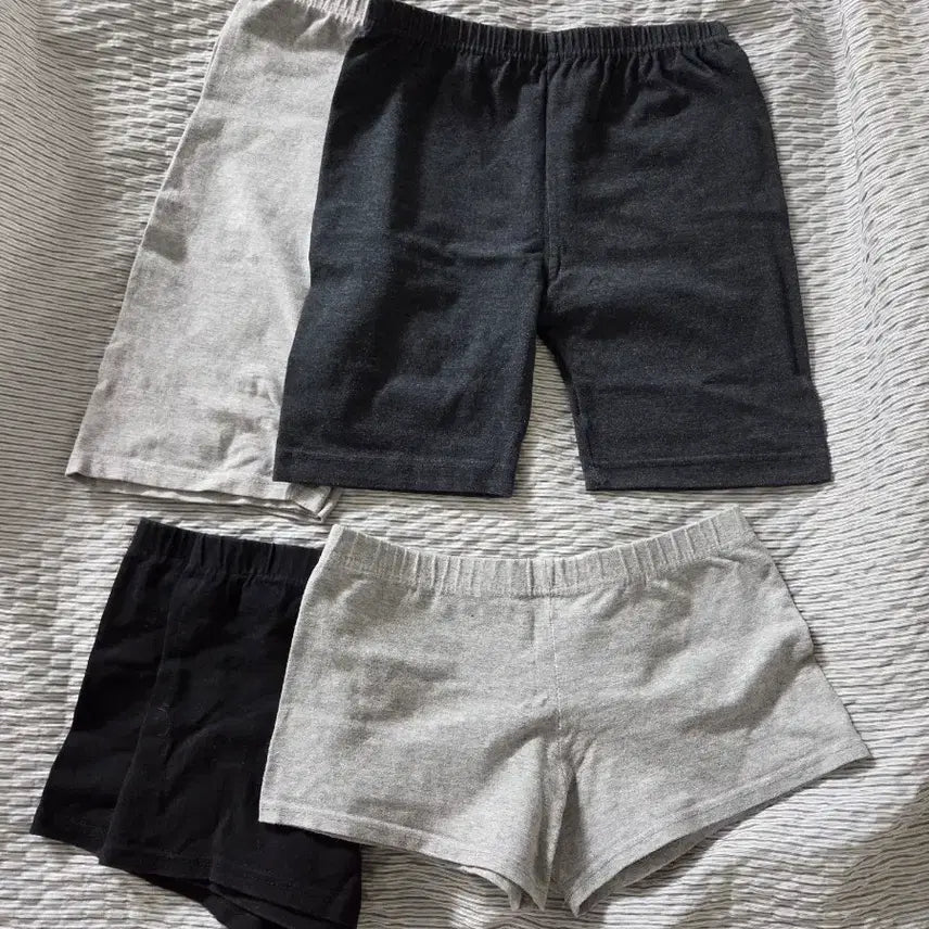 [BUNJANG] 5-Length Leggings - Charcoal & Gray / [Free] 면스판 5부 레깅스