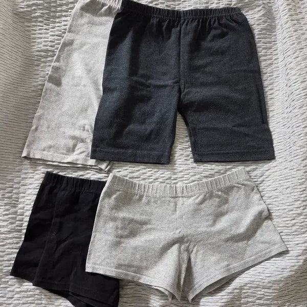 [BUNJANG] 5-Length Leggings - Charcoal & Gray / [Free] 면스판 5부 레깅스