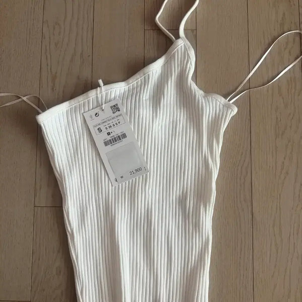 [BUNJANG] Zara One Shoulder Ribbed Tank Top White S / 자라 원숄더 골지 나시