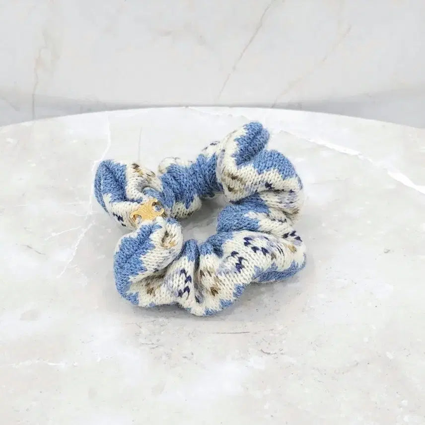 [BUNJANG] Celine Fair Isle Wool Scrunchie Hairband / 셀린느 페어아일 울 스크런치 헤어밴드 461BV2BOW