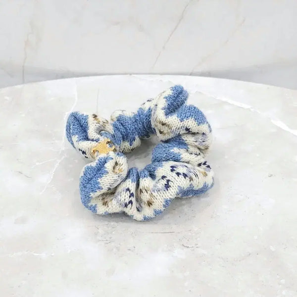 [BUNJANG] Celine Fair Isle Wool Scrunchie Hairband / 셀린느 페어아일 울 스크런치 헤어밴드 461BV2BOW